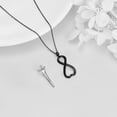 thumbnail image 6 of Couple Hug Necklace Sterling Silver Anniversary Pendant Couple Jewelry Anniversary Valentines Day Birthday Gifts for Her Women Men, 6 of 6