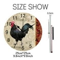 thumbnail image 2 of Rooster Walking In The Farm Wall Clock, 10 Inch Silent Non Ticking Wall Clocks Battery Operated, Simple Rustic Country Kitchen Clock for Home Decor Art, Easy to Read, 2 of 6