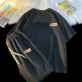 thumbnail image 3 of Conjunto deportivo informal de baloncesto americano, conjunto de moda para hombre, camiseta con estampado de gofres, pantalones cortos de manga corta para hombre, ropa para hombre, 3 of 5