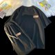 thumbnail image 3 of Conjunto de 2 piezas de chándal sencillo con diseño de gofre para hombre y mujer, camiseta y pantalones cortos de diseño urbano holgados de verano, ropa deportiva informal con diseño de parche, 3 of 5