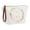 Letter E, variant on Gold Initial V Personalized Makeup Bag for Women, Monogrammed Canvas Cosmetic Pouch (White, 10 x 3 x 6 In)