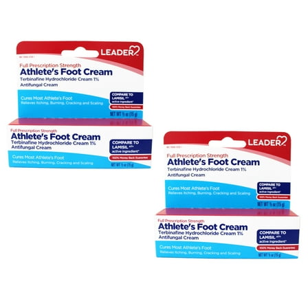 Leader Athlete's Foot Antifungal Cream, 0.5 oz (15 g) - 2 Pack