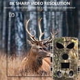 thumbnail image 3 of For Trail Camera 8K Wildlife Camera with BT GPS WiFi  APP Night Vision  Camera Waterproof  60MP Photos  Fast Trigger Hunting Camera, 3 of 7