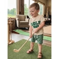 thumbnail image 4 of BemeyourBBs Toddler Baby Boys Golf Outfit Cute Infant Boy Summer Clothes Golf Crew Letter Embroidery Short Sleeve Round Neck T Shirt Tops and Pockets Shorts Set, 4 of 9
