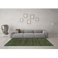 thumbnail image 3 of Ahgly Company Machine Washable Indoor Round Abstract Turquoise Blue Modern Area Rugs, 8' Round, 3 of 4