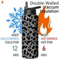 thumbnail image 5 of 32oz Insulated Cat Water Bottle with Handle & Flip Straw, Stainless Steel Travel Tumbler for Women - Sports Cup, Coffee Mug, Gift for Birthday, Mother''s Day, Christmas, 5 of 6