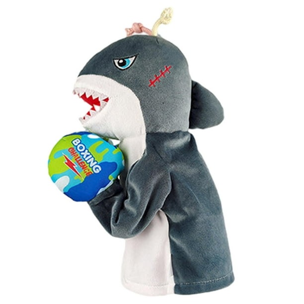 Muñeco de peluche de boxeo, muñeco de peluche que grita, juguetes de escritorio de boxeo, juguetes de peluche rellenos para tiburón