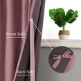 thumbnail image 2 of Hiasan Luxury Wild Rose Velvet Curtain with Tiebacks-Blackout Curtains for Bedroom/Living Room, Rod Pocket, 52" x 90", Set of 2, 2 of 8