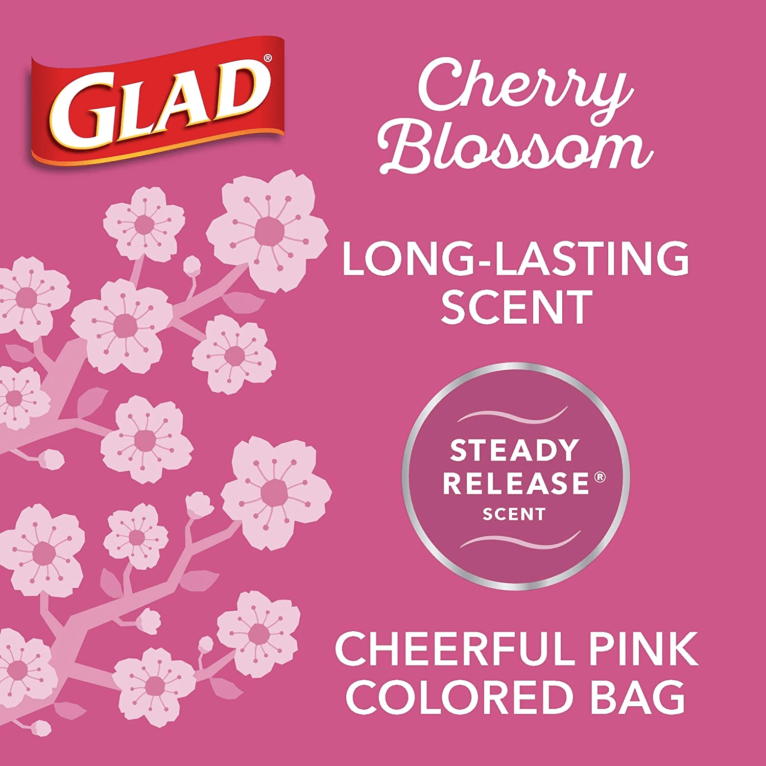 Introducing the newest Glad ForceFlexPlus Cherry Blossom scent