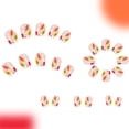 thumbnail image 4 of Fofosbeauty 24pcs Press on Nails,Supremely Fit Artificial Acrylic Nails Stick on Nails,Glue on Nails for Women Gift,Square Fall Winter Maple Leaves Fall Falling Leaves, 4 of 9