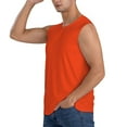 thumbnail image 3 of Fotbe Men's Orange Print Men's Sleeveless Muscle Tank Tops Casual T-Shirts for Gym Workout Beach-X-Large, 3 of 8