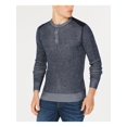 thumbnail image 1 of AMERICAN RAG Mens Navy Henley Sweater L, 1 of 2
