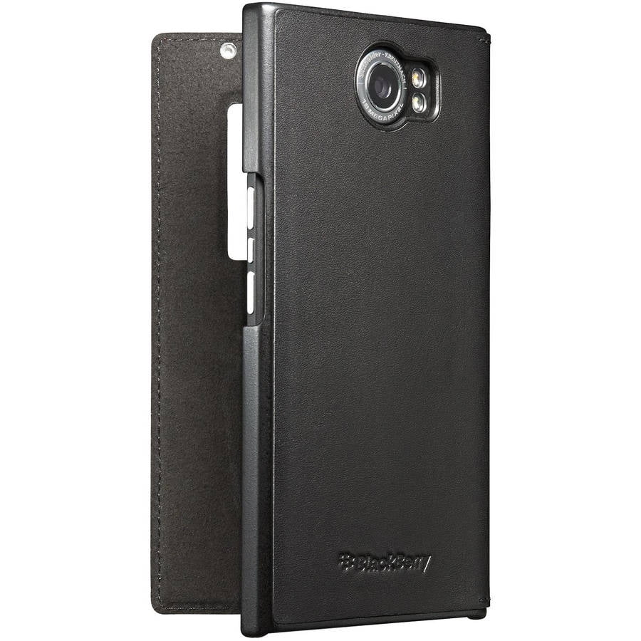 BlackBerry Leather Smart Flip Cover Case for BlackBerry Priv Black
