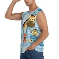 thumbnail image 3 of Bingfone Giraffe Come Out From Zipper Pattern Men's Tank Tops Workout Sleeveless Tee Shirts Running Beach Tanks for Men-Medium, 3 of 8