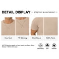 thumbnail image 5 of QDG Mens Waffle Shirt Crew Neck Short Sleeve Casual T-Shirt Beige L, 5 of 10