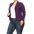 thumbnail image 3 of Women's Plus Size Long Sleeve Open Front Blazer for Office and Casual Wear, 3 of 5