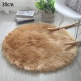 thumbnail image 1 of Round Soft Faux Sheepskin Fur Area Rugs Faux Fur Rug Bedside Rugs, 1 of 8