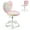 Heart-Shape Pink, variant on Kids Desk Chair with Butterfly Back, Adorable Fluffy Wheeled Desk Chair for Girls, Faux Fur Adjustable Height Swivel Vanity Chair for Kids Bedrooms and Reading Rooms,Colorful Pink
