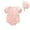 Pink, variant on Otqutp Toddler Birthday Outfits 0 to 24 Months Baby Girls Lace Print Spring Summer Short Sleeve Romper Bodysuit Hat Clothes
