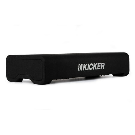 KICKER - CompRT Down-Firing 12” Dual-Voice-Coil 2-Ohm Loaded Subwoofer Enclosure - Black