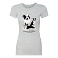 thumbnail image 2 of If It's Not a Border Collie It's Just a Dog Gift | Womens Dog Lover Slim Fit Junior Tee, Heather Grey, 2XL, 2 of 3