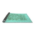 thumbnail image 2 of Ahgly Company Indoor Square Oriental Light Blue Traditional Area Rugs, 7' Square, 2 of 4