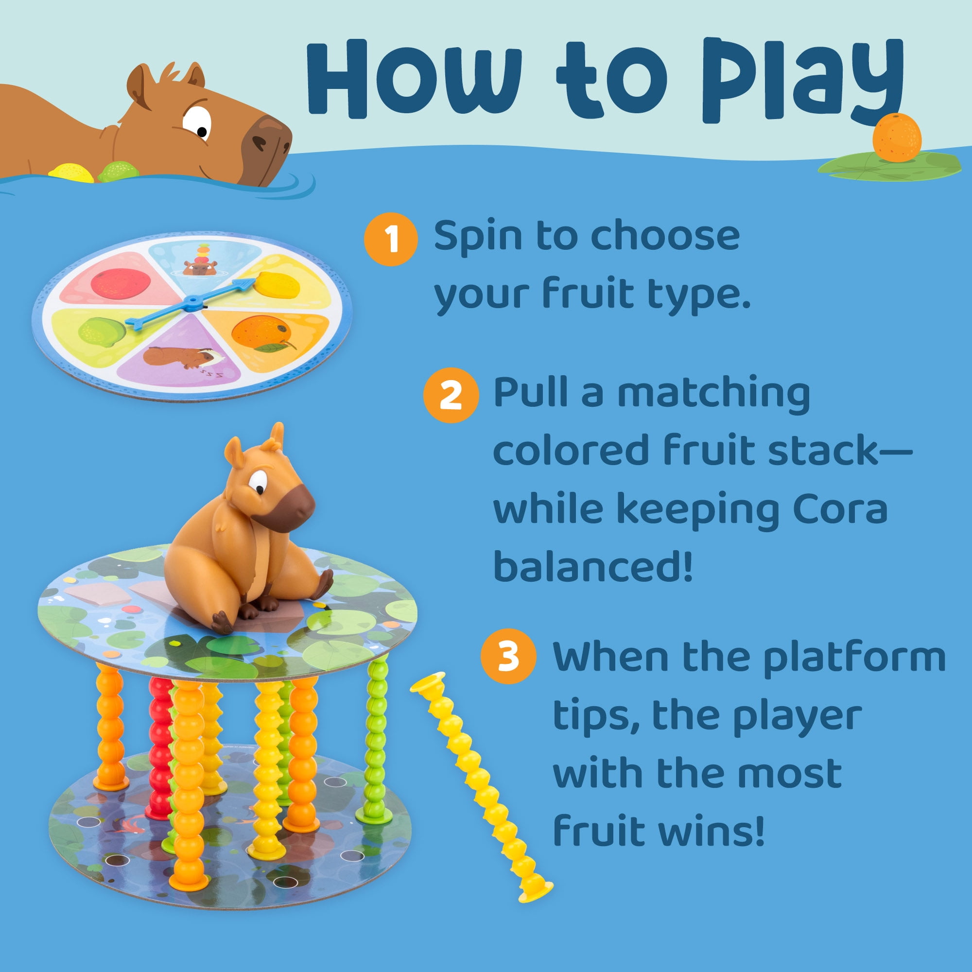 Educational Insights Snack or Splash, Preschool Balance Board Game for Kids Ages 4 and up