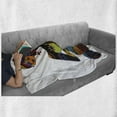 thumbnail image 6 of Yoga Soft Flannel Fleece Throw Blanket, Woman in Style Costume Culture Enlightenment Grace, Cozy Plush for Indoor and Outdoor Use, 50" x 60", Multicolor, by Ambesonne, 6 of 6