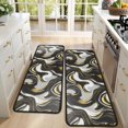 thumbnail image 4 of Kitchen Rugs Sets Of 2,Black White Gold Marble Pattern Anti Fatigue Kitchen Mat Rugs Non Slip Washable,Decorative Kitchen Floor Mats for Kitchen,Sink,Laundry,17"x47"+17"x47", 4 of 5