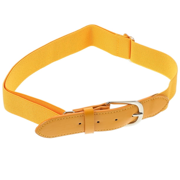 Cinturón de béisbol ajustable para jóvenes, para niños y niñas, cinturón elástico de sóftbol con hebilla plateada para uniformes deportivos infantiles y equipo de sóftbol juvenil