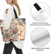 thumbnail image 3 of Fotbe Floral With Birds And Fantasy Flowers Bolsa Tote Estética de Lona con Estampado para Mujer - Bolsa Reutilizable de Hombro Casual para Vacaciones, Compras, Trabajo y Gimnasio, 3 of 8