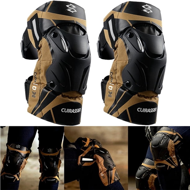 Rodilleras para motocicleta Shamjiam 2 Uds de espuma EVA Amortiguadoras para Motocross Marrón reflectante