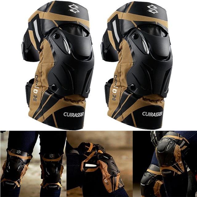 Rodilleras para motocicleta Shamjiam 2 Uds de espuma EVA Amortiguadoras para Motocross Marrón reflectante
