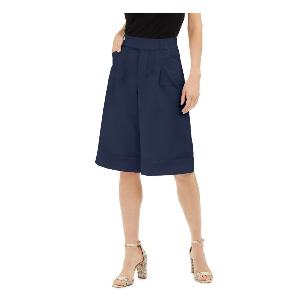 INC INC Womens Navy Pocketed Solid Shorts Size 0