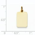 thumbnail image 2 of Beautiful 14k Plain .027 Gauge Rectangular Engravable Disc Charm, 2 of 2