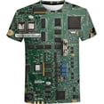 thumbnail image 1 of "Camiseta Hombre Camiseta Con Chip Electrónico De Placa De Circuito, Camiseta Unisex De Verano Informal Fresca De Manga Corta Para Hombres Y Mujeres, Ropa De Calle Harajuku, Camiseta De Gran Tamaño" Xishao ropa, 1 of 2