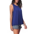 thumbnail image 2 of Camisetas sin mangas casuales con cierre trasero plisado sin mangas de verano para mujer MFZFUKR CJWUS-4893, 2 of 3