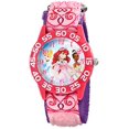 thumbnail image 2 of Dsiney Princess Kids' Plastic Time Teacher Analog Quartz Nylon Strap Watch, 2 of 2