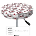 thumbnail image 2 of Uemuo Gnomes and Hearts Pattern Round Bar Stool Seat Covers Washable Stool Cushion Slipcover Elastic Bar Chair Covers-14 inch, 2 of 7