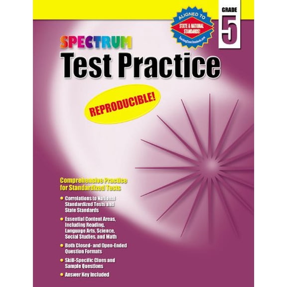Pre-Owned Test Practice: Grade 5 (Spectrum) Paperback