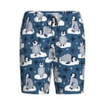thumbnail image 4 of Wukai Snow Penguin Men’s Short Pajama Pants With Pockets Soft Sleep Pj Shorts for Men-Small, 4 of 6