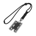 thumbnail image 3 of Porta credencial portátil fácil de usar, funda para credencial de trabajo, para pases de autobús, oficina, hombres y mujeres Negro, 3 of 9