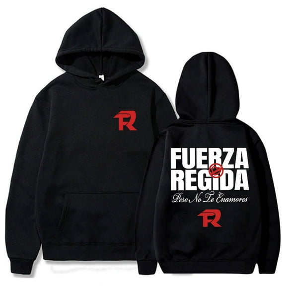 Fuerza Regida 2024 Pero No Te Enamores Tour Unisex Long Sleeve Hooded Fleece Sweatshirt -Inspired Graphic Print Casual Streetwear