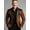 A_Dark Brown, variant on Men's Solid Faux Suede Blazer, Quilted Leather Patchwork Single-Breasted Slim Fit Notch Lapel Sport Coat