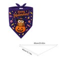 thumbnail image 3 of Sruoe Pet Holiday Triangle Bandana, Purple Owl‑Pumpkin Happy Halloween Print Tie‑On Dog Scarf, Holiday Bib for Dogs & Cats, Halloween Pet Accessory, 3 of 6