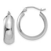 Primal Gold 14K White Gold Hoop Earrings