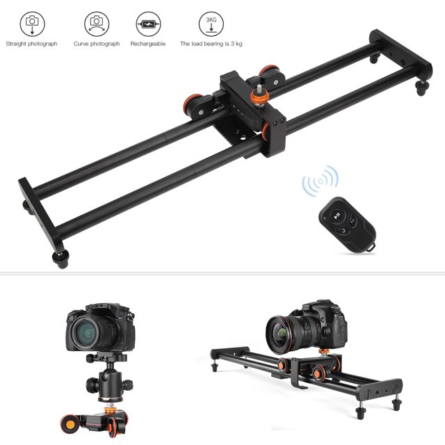 Video de la cámara Track Dolly, Camina Slider Cámara Dolly Car 60 cm/24 EN AJUSTABLE PARA ESTABILIAS DE VIDEOCAMARAS Para Fotografía de Películas de Video