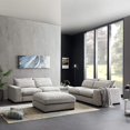 thumbnail image 2 of 152" Large Modular Sectional Sofa W/Down Feather Filled & Reversible Lounge Chaise, L-shaped Corner Couch with Movable Ottoman for Apartment, Home Living Room Hotel Lobby Furniture Sets ,Light Grey, 2 of 8