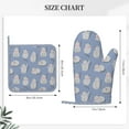 thumbnail image 3 of Honeii Cute Fat Cat patten Oven Mitts and Pot Holders Sets, Baker Oven Mitts, Mittens for Kitchen Decor, Baking Lover over Gloves Gifts, 3 of 7