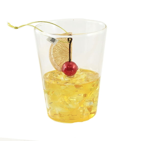 Cody Foster Old Fashioned - One Ornament 3.75 Inch, Glass - Christmas Cherry Orange Go8390